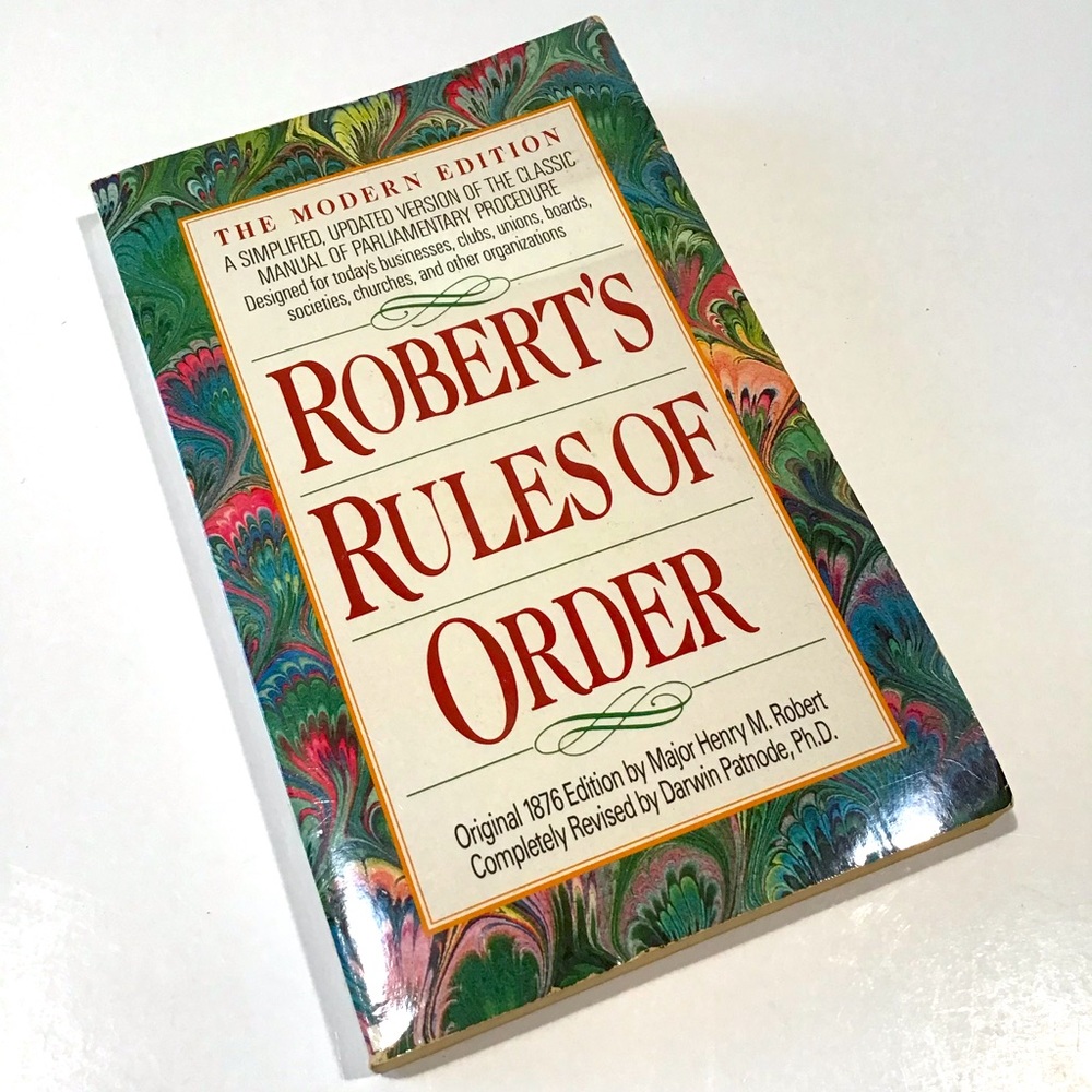 Roberts Rules of Order Modern Edition Darwin Patnode Berkley Reference 1989 VTG